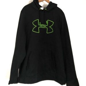 Under Armour Black and Green Hoodie